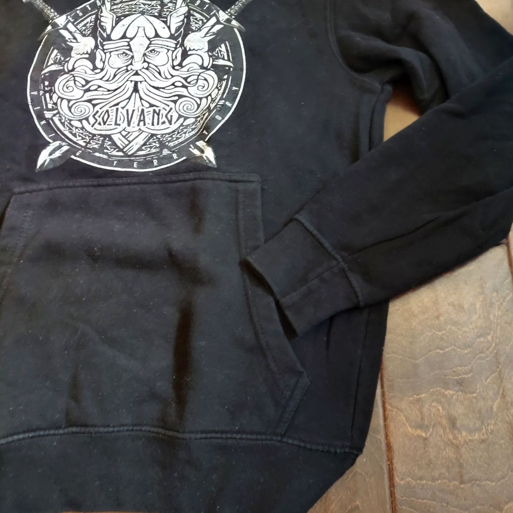 Vintage VINTAGE Lane Seven Solvang Viking Hoodie Mens Shirt S Black Polyester Cotton Pullover Hooded Crew Neck Winter Fall B801 Size US S / EU 44-46 / 1 - 4 Thumbnail