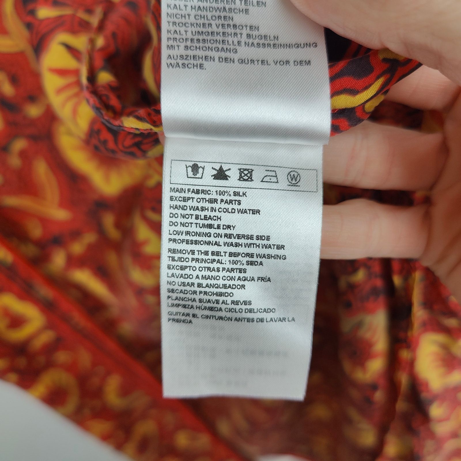 ba&sh Ba&sh Lady Kimono Robe Womens One Size 100% Silk Red Size ONE SIZE - 8 Thumbnail