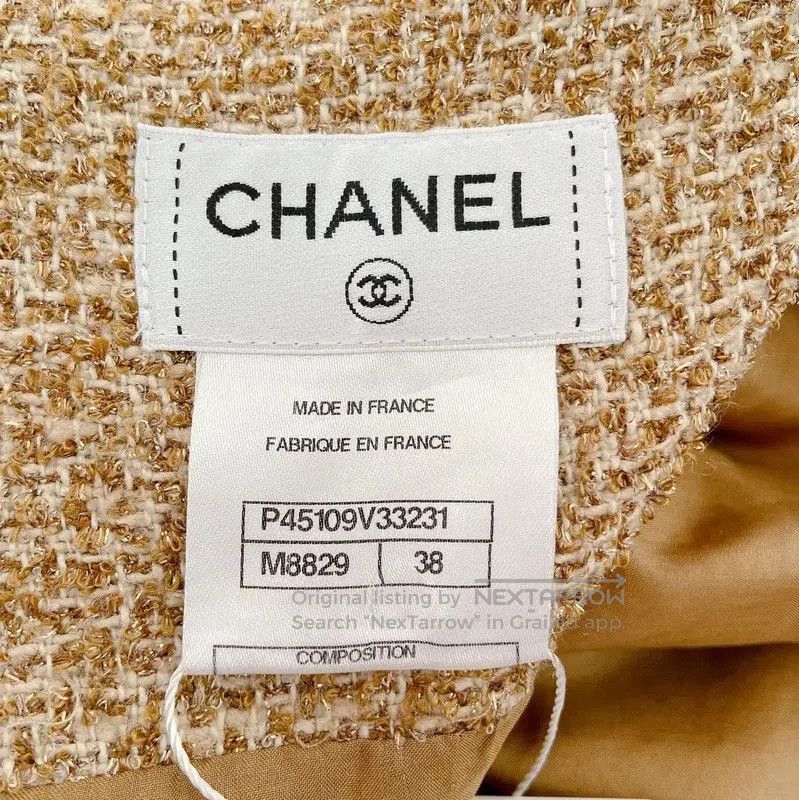 Chanel Chanel Gold Silk Short Skirt for Autumn . Size 23" - 7 Thumbnail