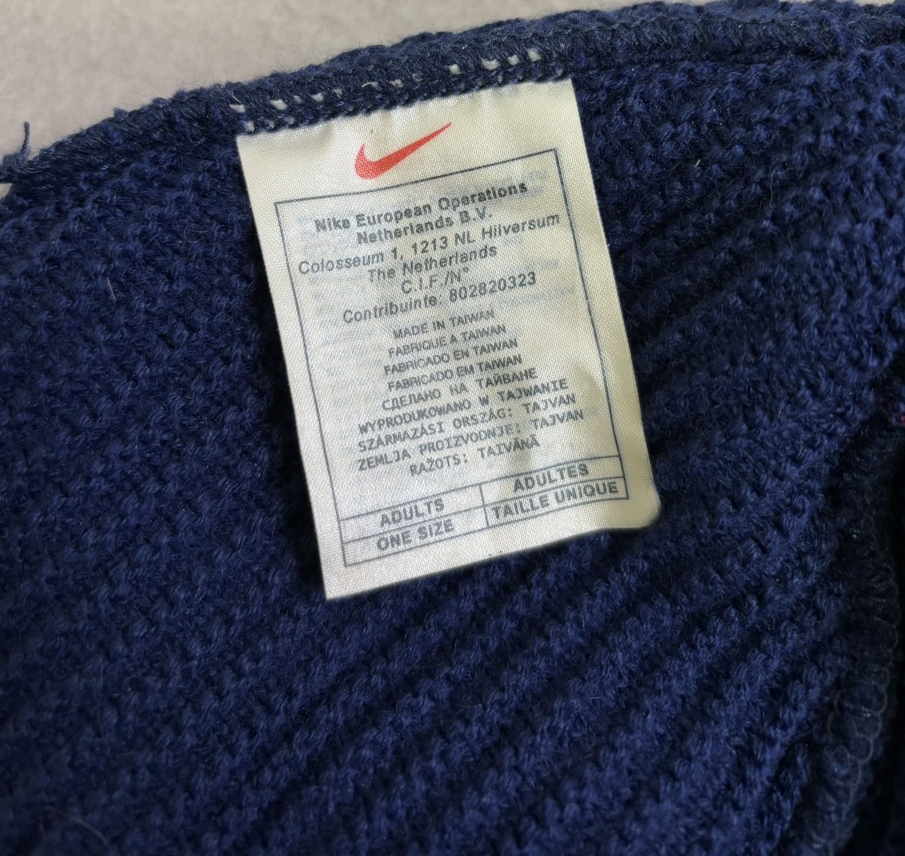 Nike × Vintage Nike 2000s navy winter hat Y2K size Universal Size ONE SIZE - 6 Thumbnail