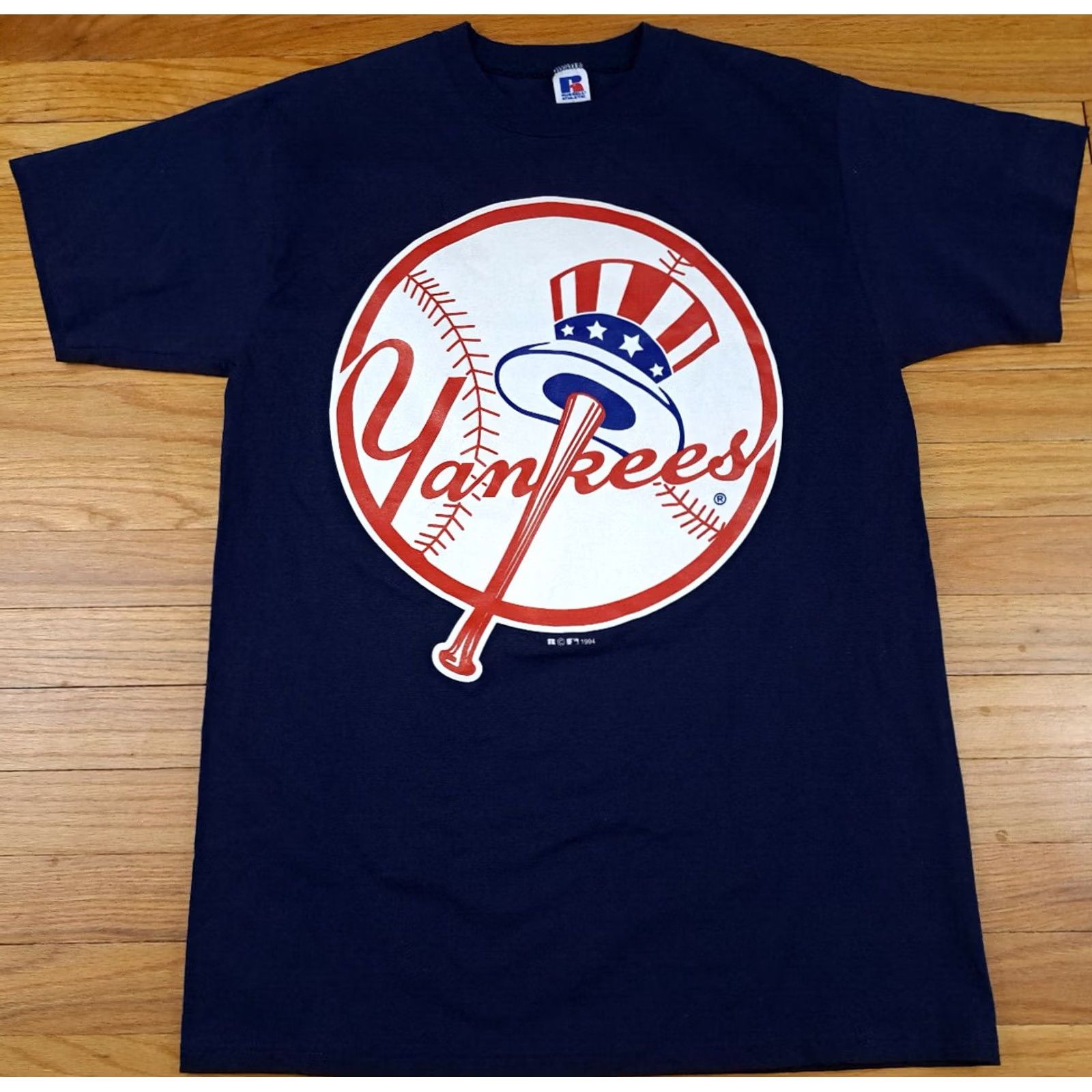 Vintage VINTAGE Yankees T-Shirt Russell USA Made Single Stitch 1994 Large Blue Mens Short Sleeve Stitch Graphic Yankees Shirt Mens US Flag Size US L / EU 52-54 / 3 - 2 Thumbnail