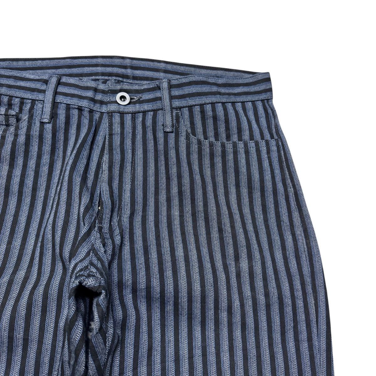 Japanese Brand EDGE RUPERT Striped Denim Flare Jeans Size US 30 / EU 46 - 5 Thumbnail