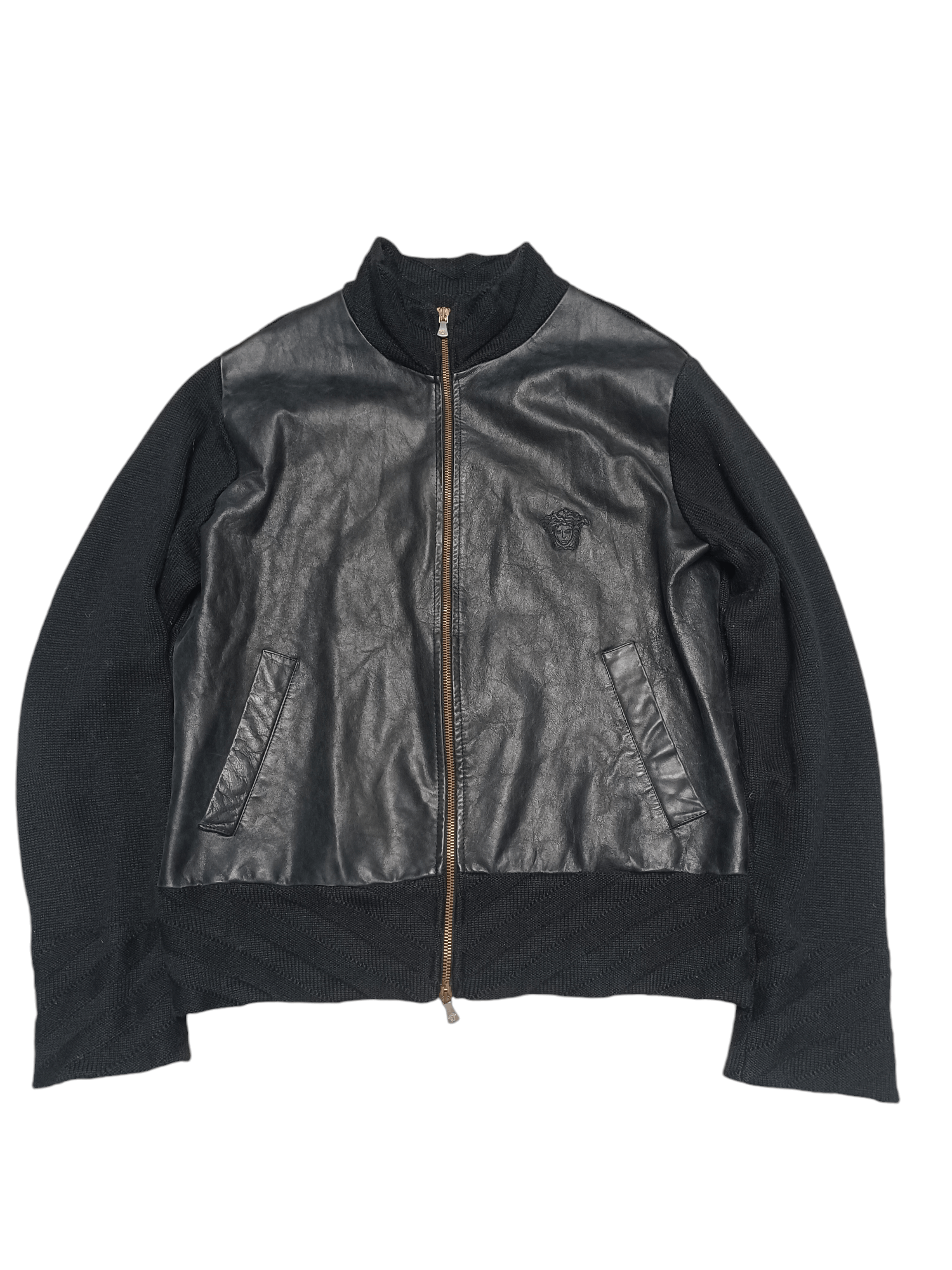 Versace Jeans Couture VERSACE JEANS COUTURE VINTAGE MADE IN ITALY LEATHER-WOOL JKT Size US L / EU 52-54 / 3 - 1 Thumbnail
