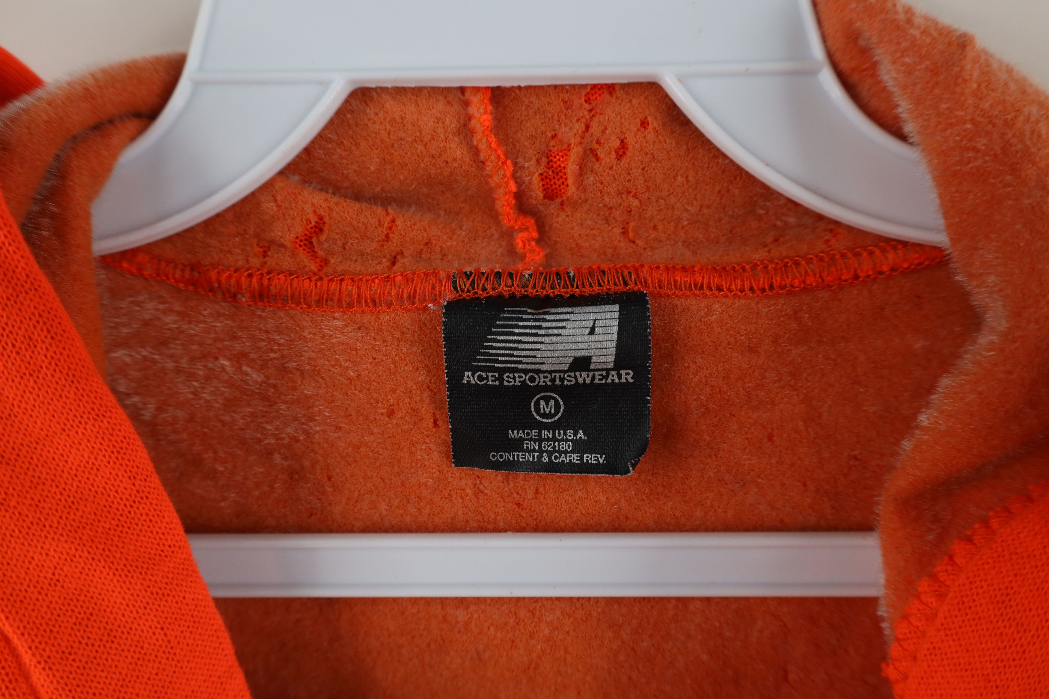 Vintage Vintage 70s 80s Streetwear Lined Zip Hoodie Blaze Orange USA Size US M / EU 48-50 / 2 - 10 Thumbnail
