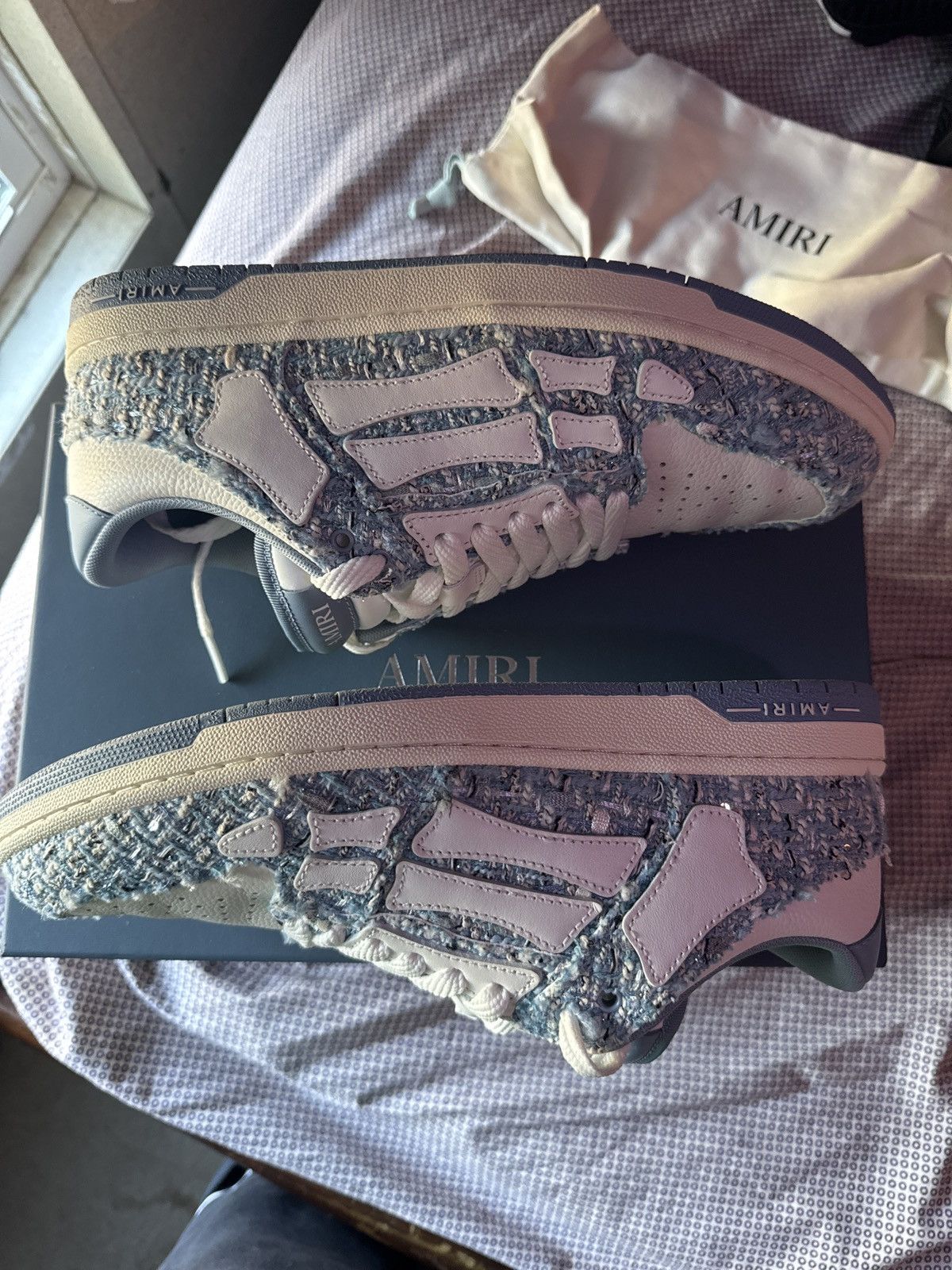 Amiri Mens Boulce and Leather Skel Top Sneaker Size US 12 / EU 45 - 1 Thumbnail