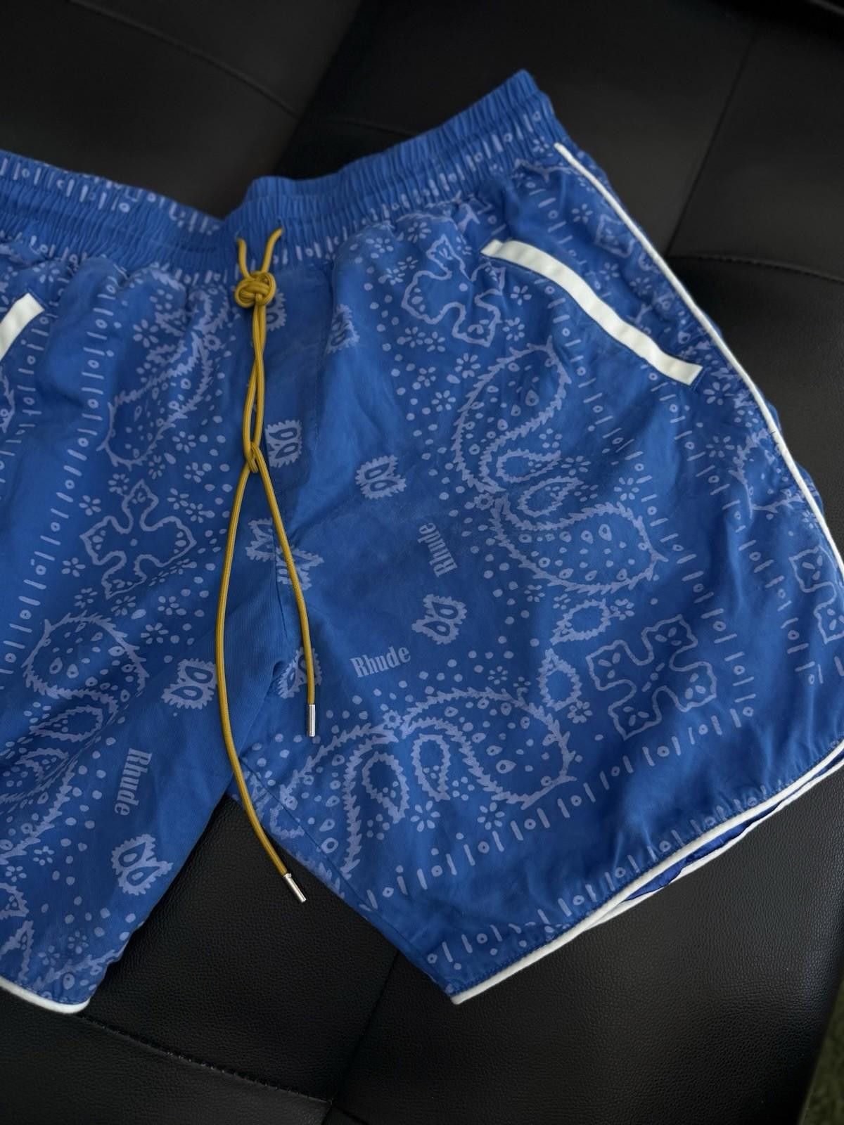 Rhude Rhude Logo Shorts Blue White Summer 100% Authentic (Large) Size US 34 / EU 50 - 4 Thumbnail