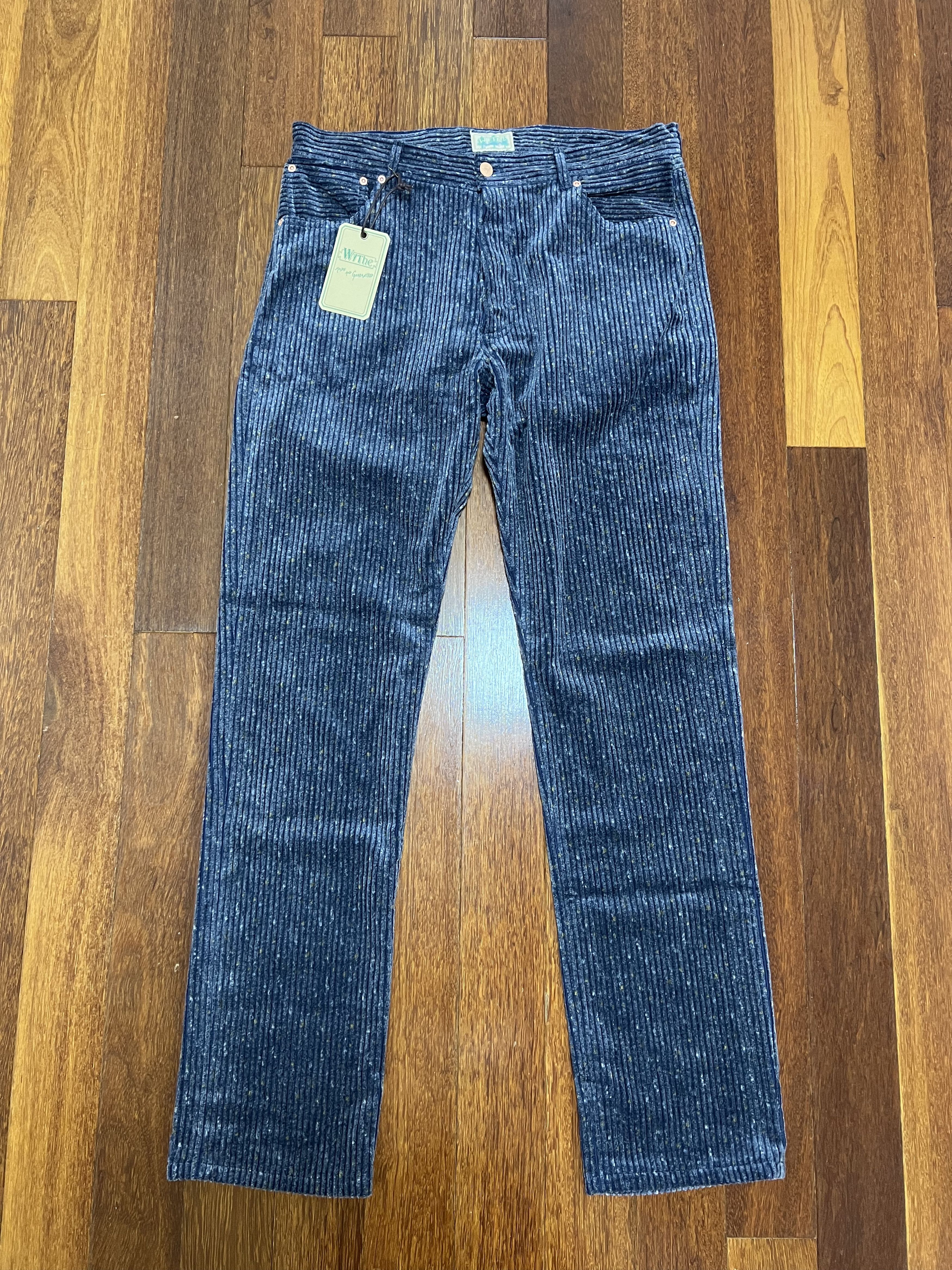 WYTHE 💚 Wythe Italian Donegal Corduroy Five Pocket Pants Blue Size US 34 / EU 50 - 3 Thumbnail