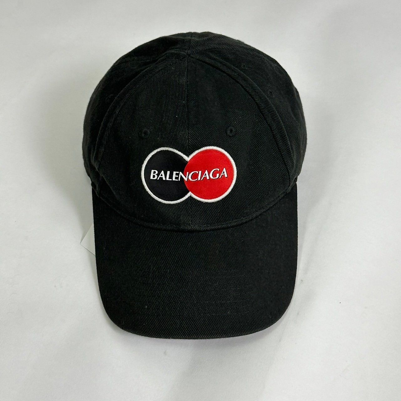 image of Balenciaga Mastercard Logo Cap (76Dba240419022) in Black, Men's