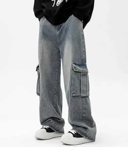 Jean Y2K Vintage Men Cargo Jeans Size US 26 / EU 42 - 3 Thumbnail
