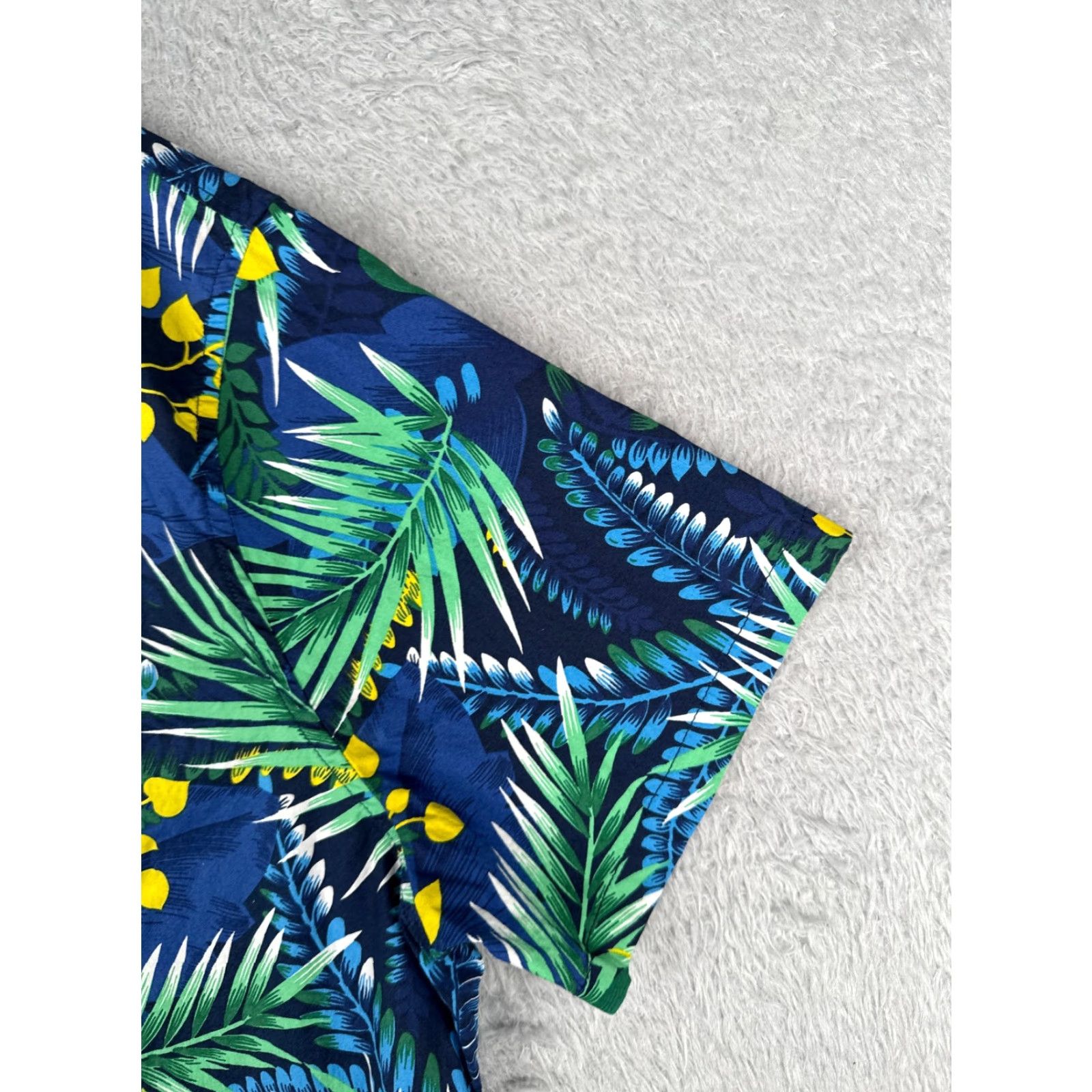 Gap Gap Button-Up Shirt Men Large Cotton Floral Hawaiian Aloha Short Sleeve Blue Size US L / EU 52-54 / 3 - 2 Thumbnail