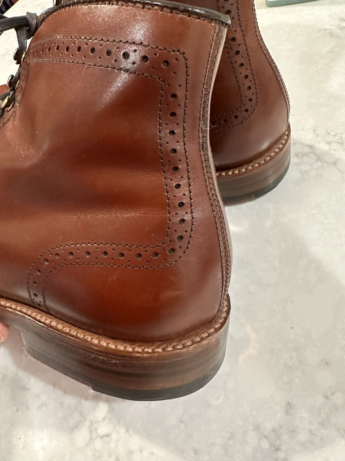 Alden Alden D8837H Walnut Calfskin Medallion Cap Toe Boot Size US 11 / EU 44 - 8 Thumbnail