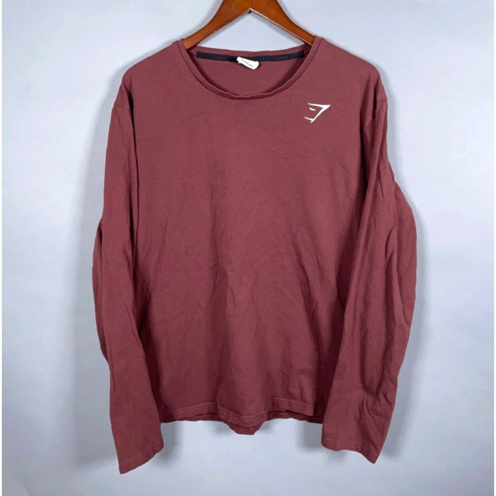 Gymshark VINTAGE Gymshark Men's T-Shirt Long Sleeve Crew Neck Cotton Logo 2XL Red Fall Spring Summer Winter Size US XXL / EU 58 / 5 - 2 Thumbnail