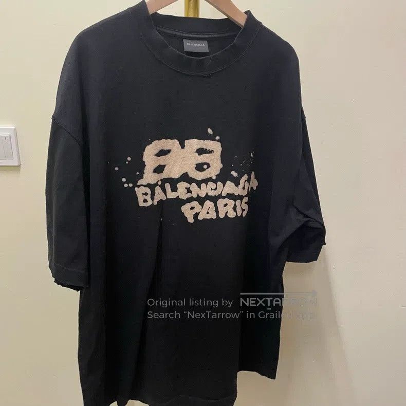 Balenciaga Balenciaga Letter Splatter Short Sleeve M Size Size US M / EU 48-50 / 2 - 1 Thumbnail