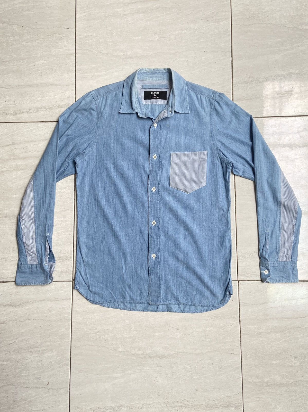 CABANE de ZUCCa × Issey Miyake CABANE De ZUCCA Blue Shirt Size US S / EU 44-46 / 1 - 1 Thumbnail