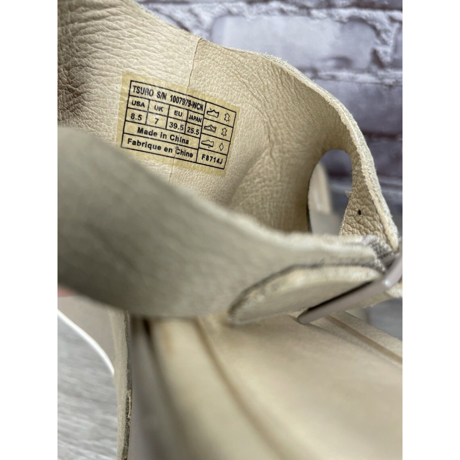 TSUBO TSUBO Taupe Soft Leather Patent Open Toe Strap Wedge Sandals Size US 8.5 / IT 38.5 - 9 Thumbnail