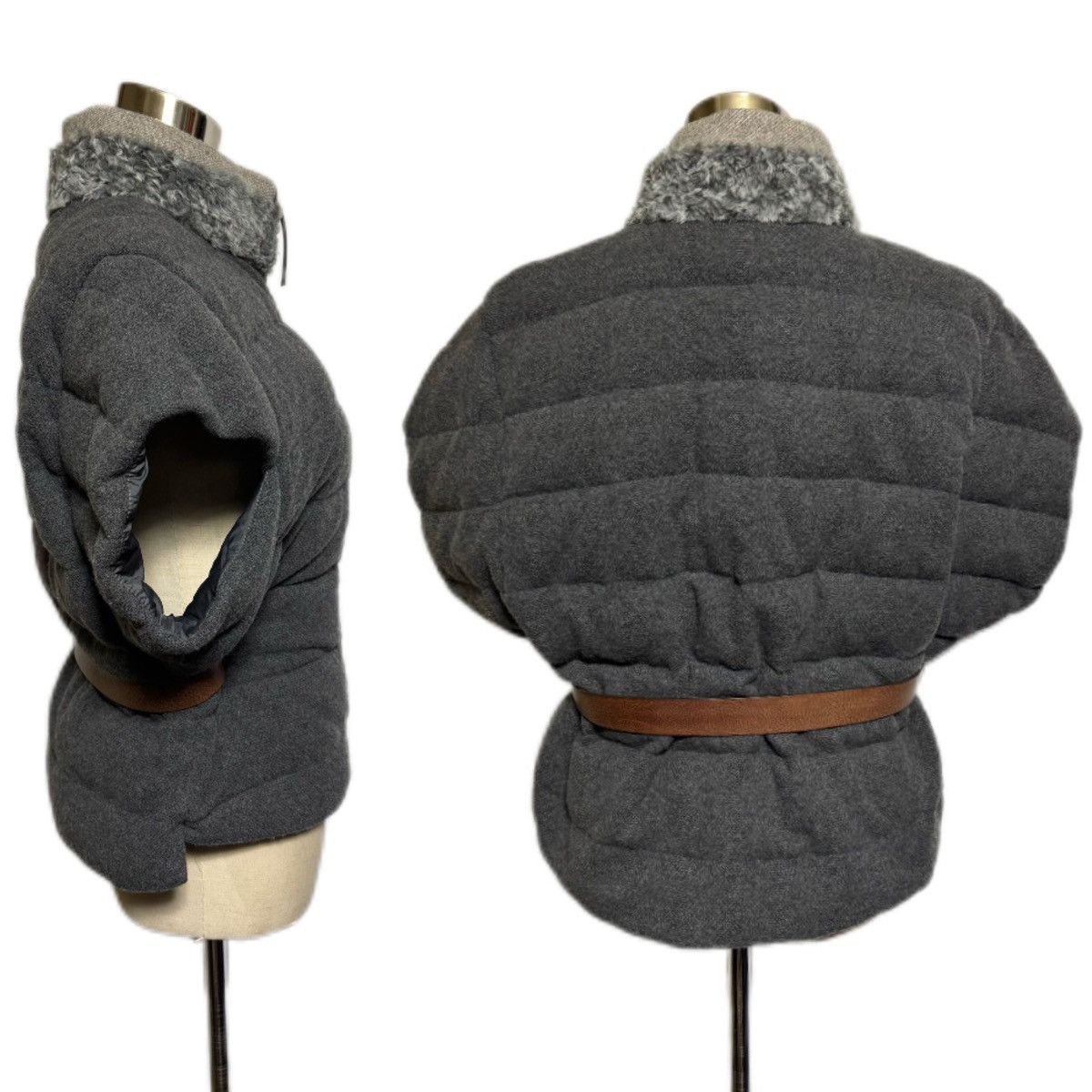Fabiana Filippi Fabiana Filippi fur collar, belted Puffer Down jacket Size S / US 4 / IT 40 - 17 Thumbnail