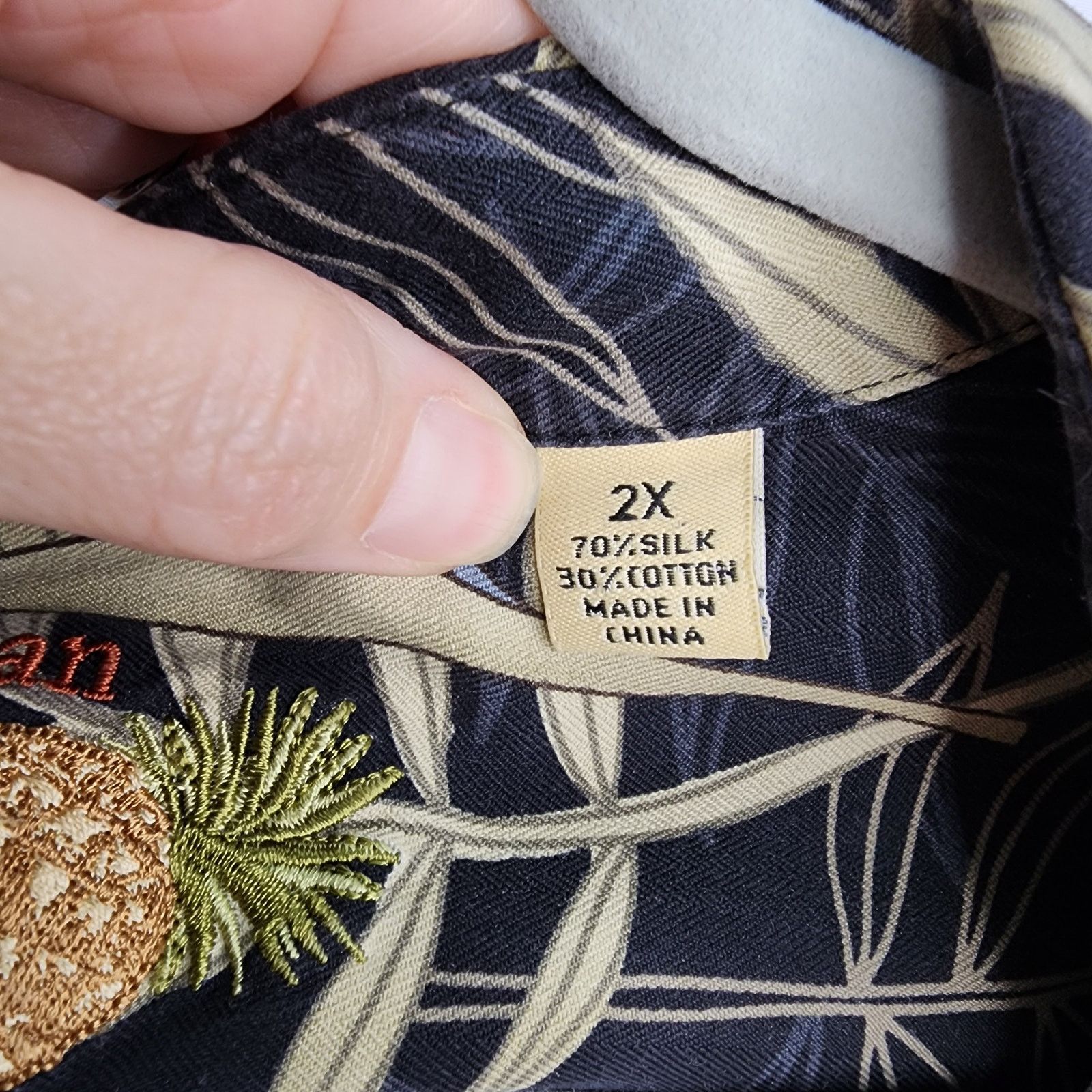 Caribbean Caribbean Black Floral Tropical Button Front Shirt Size US XXL / EU 58 / 5 - 4 Thumbnail