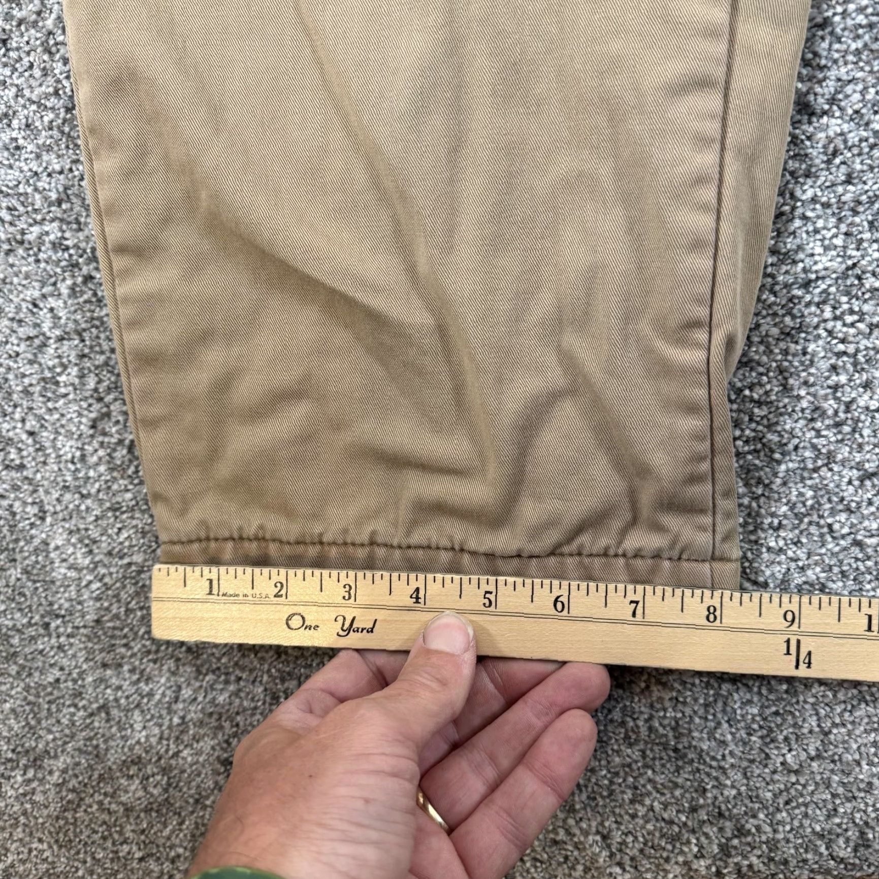 Vintage VINTAGE L.L.Bean Double L Natural Fit Pants 36x28 Chino Khaki Beige Cotton Lined Flannel Pockets Mens Regular Straight Size US 36 / EU 52 - 3 Thumbnail