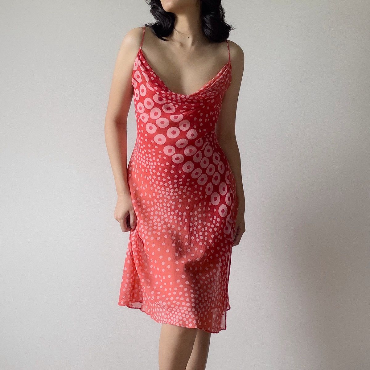 Victoria's Secret Victoria’s Secret Silk Red & Pink Slip Dress (M–L) Size L / US 10 / IT 46 - 1 Thumbnail