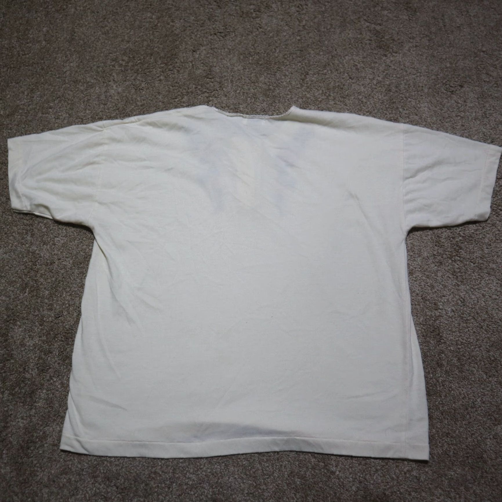 Vintage Lucia Floral Shirt Adult Large White Women's Tee Button Collar Short Sleeve Size L / US 10 / IT 46 - 6 Thumbnail