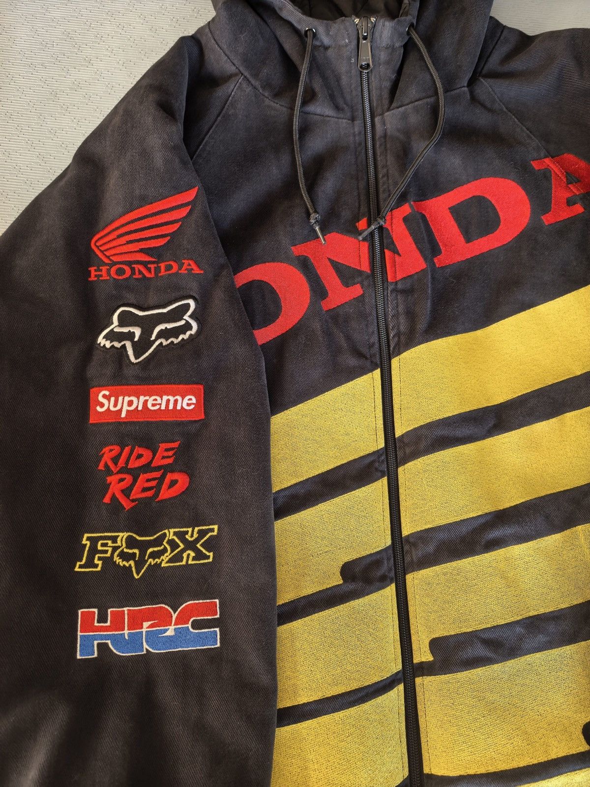 Fox Racing × Honda × Supreme Supreme x Honda x Fox Racing Puffy Zip Up Jacket. Size US XL / EU 56 / 4 - 4 Thumbnail