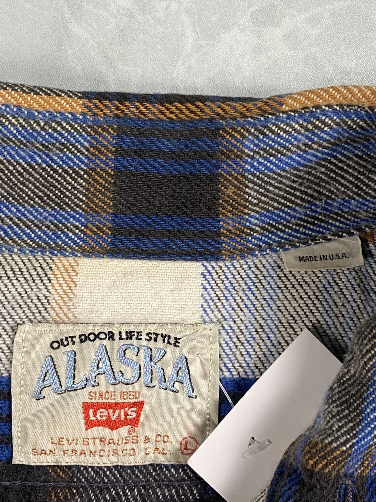 Levi's Vintage Clothing Vintage 90s Levis Alaska Checkered Flannel Overshirt Size US M / EU 48-50 / 2 - 4 Thumbnail