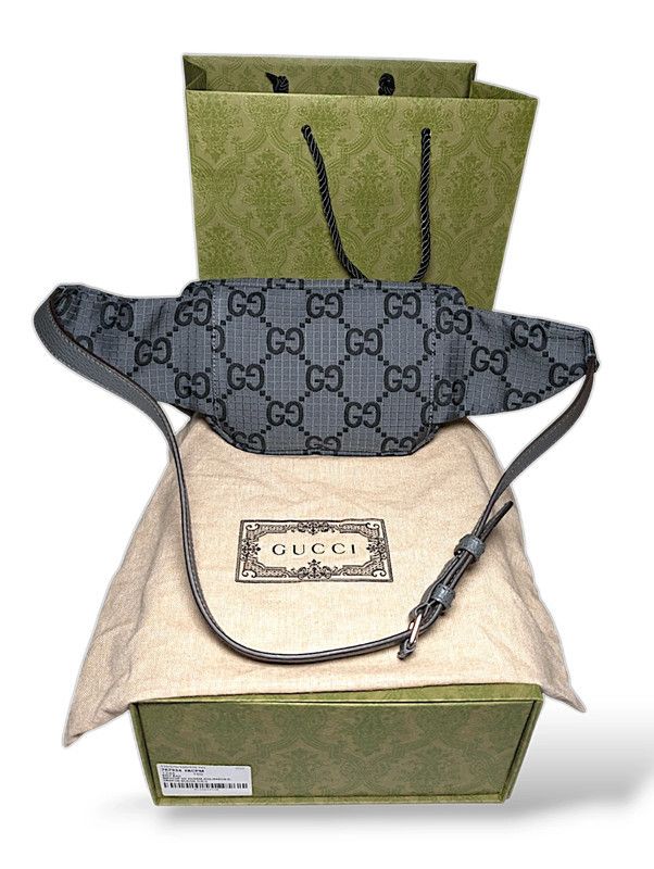 Gucci Grey Gucci GG Nylon Ripstop Belt Bag 767934 Size ONE SIZE - 2 Thumbnail