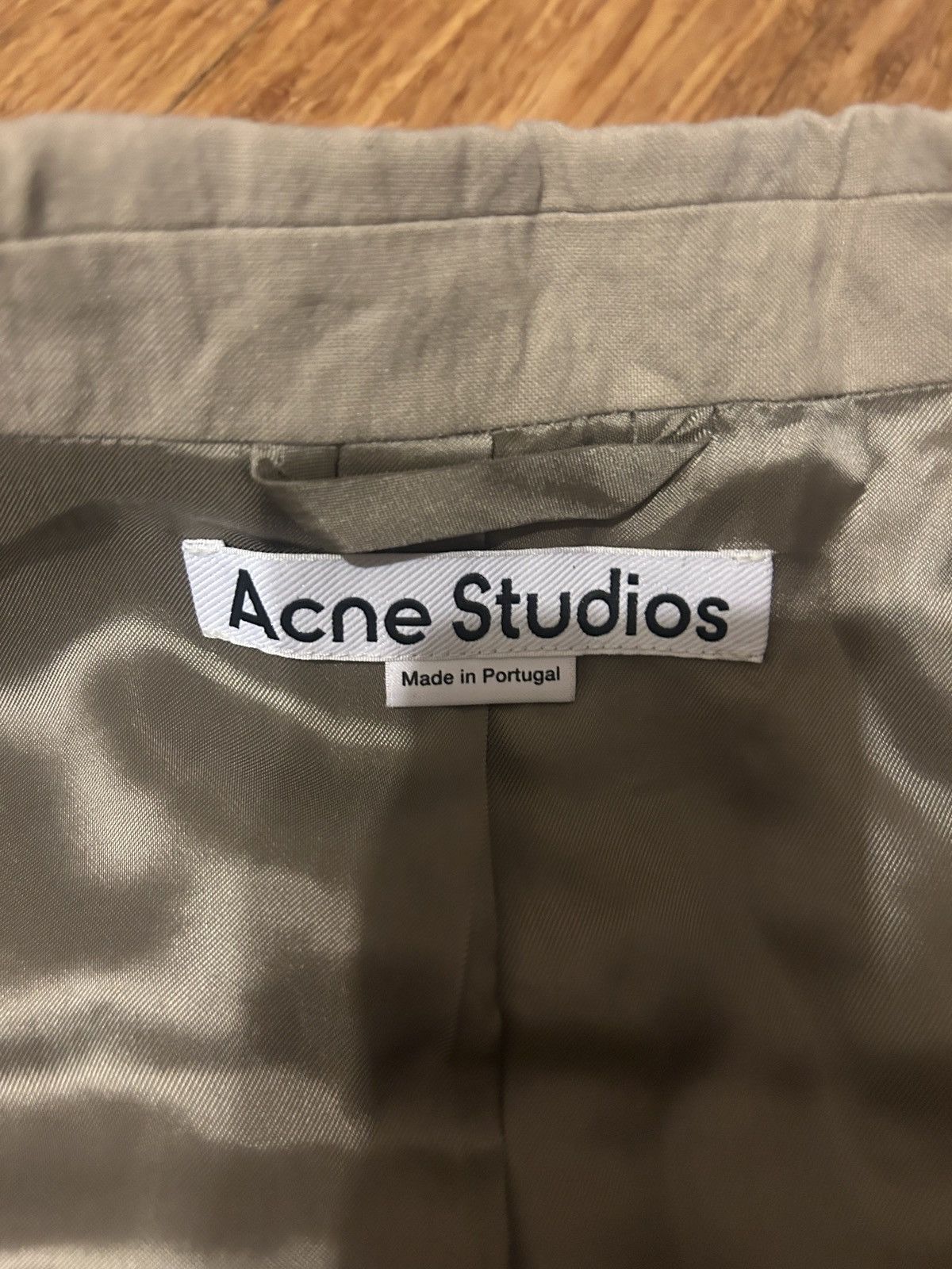 Acne Studios Acne Studios Crinkle Finish Cropped Suit Jacket Size XS / US 0-2 / IT 36-38 - 9 Thumbnail