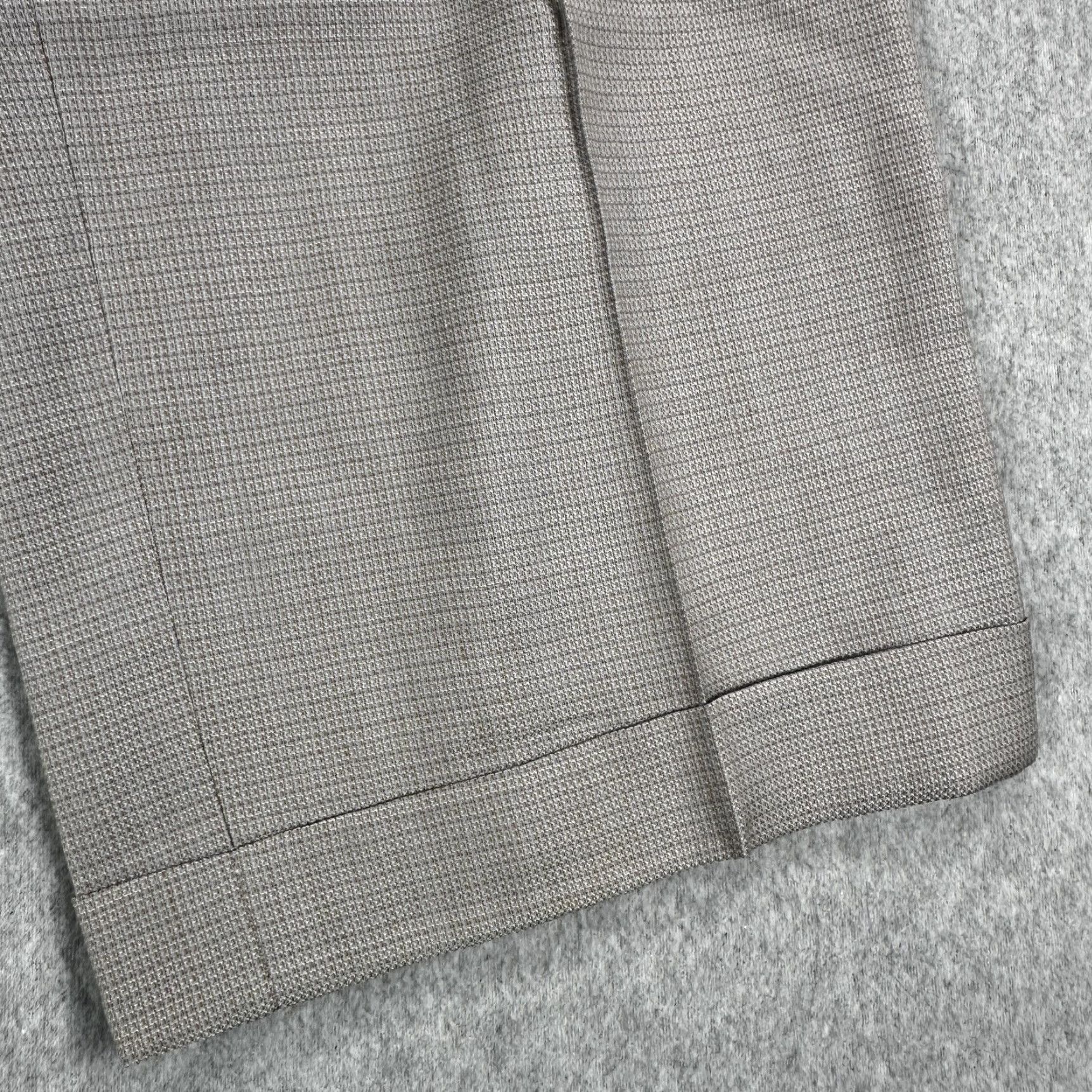 Zanella Zanella Austin Dress Pants Mens 35x28 Gray Check Pleated Cuffed Made In Italy Size US 35 - 2 Thumbnail