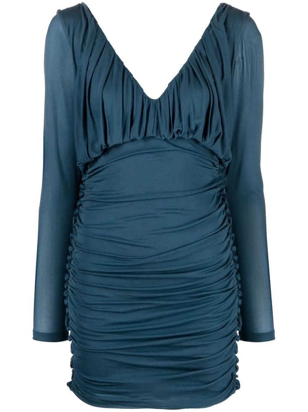 Saint Laurent Paris o1y0126 Mini Dress in Deep Teal Size M / US 6-8 / IT 42-44 - 1 Thumbnail