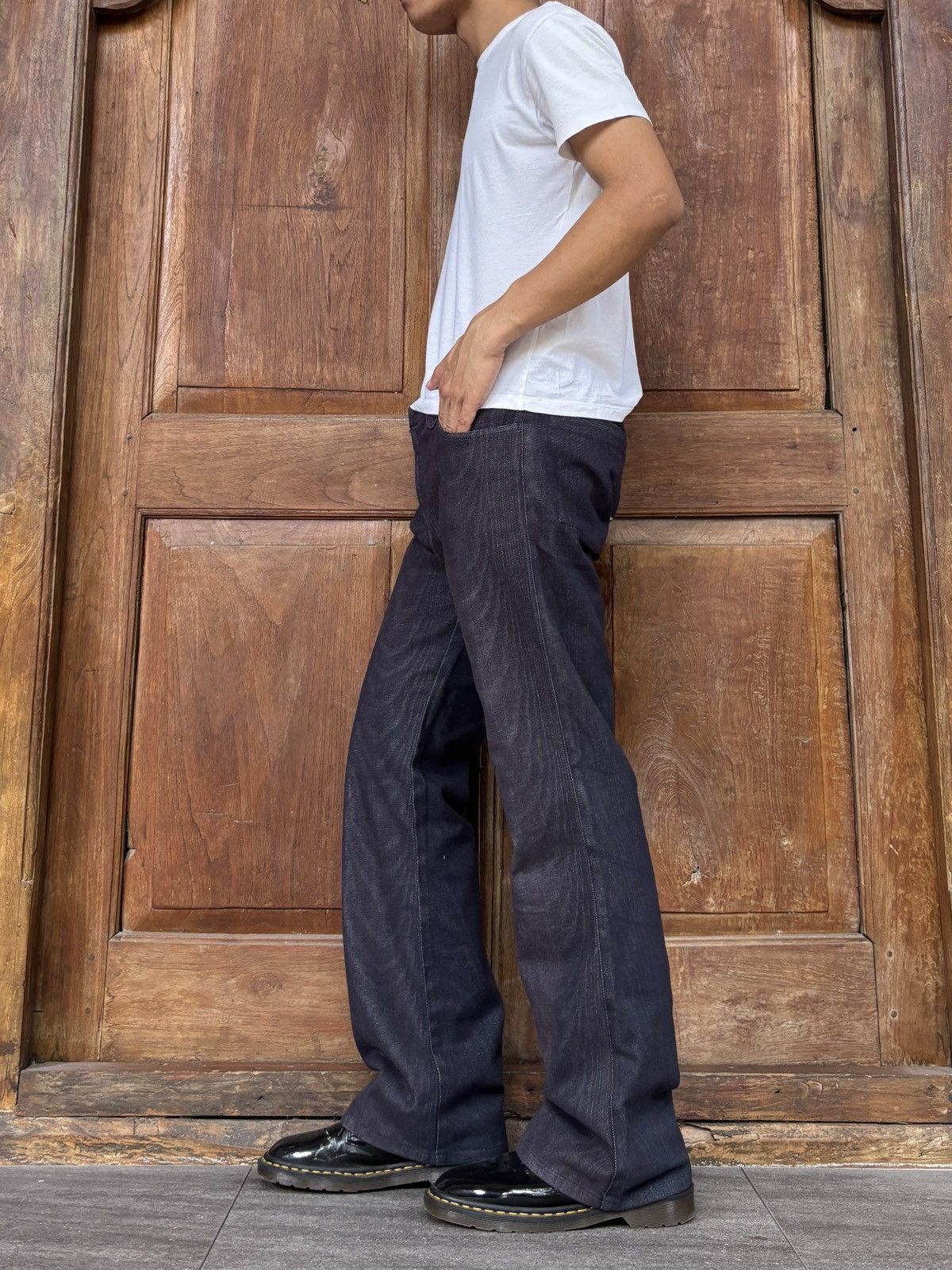 Lad Musician FREE TAX! F/W 2001 Wood Printed Flared Pants - 32 Size US 32 / EU 48 - 11 Thumbnail