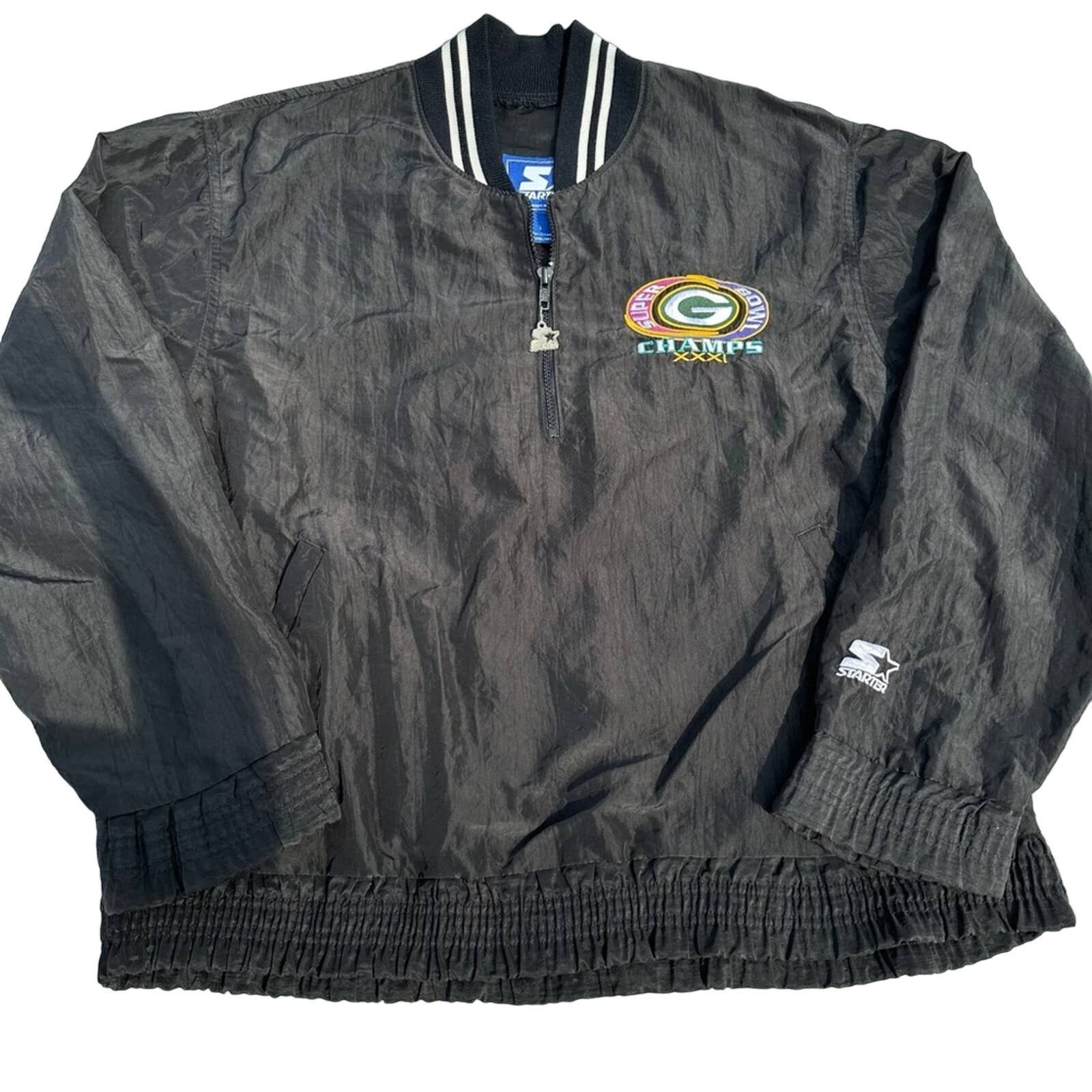 VTG 90s Green Bay Packers SuperBowl XXXI Starter Windbreaker