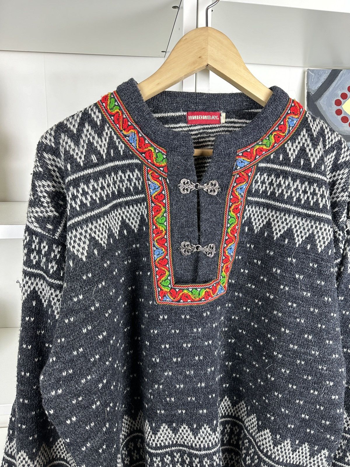 Vintage Vintage scandinavian 100% woolen sweater knitwear Size US L / EU 52-54 / 3 - 2 Thumbnail