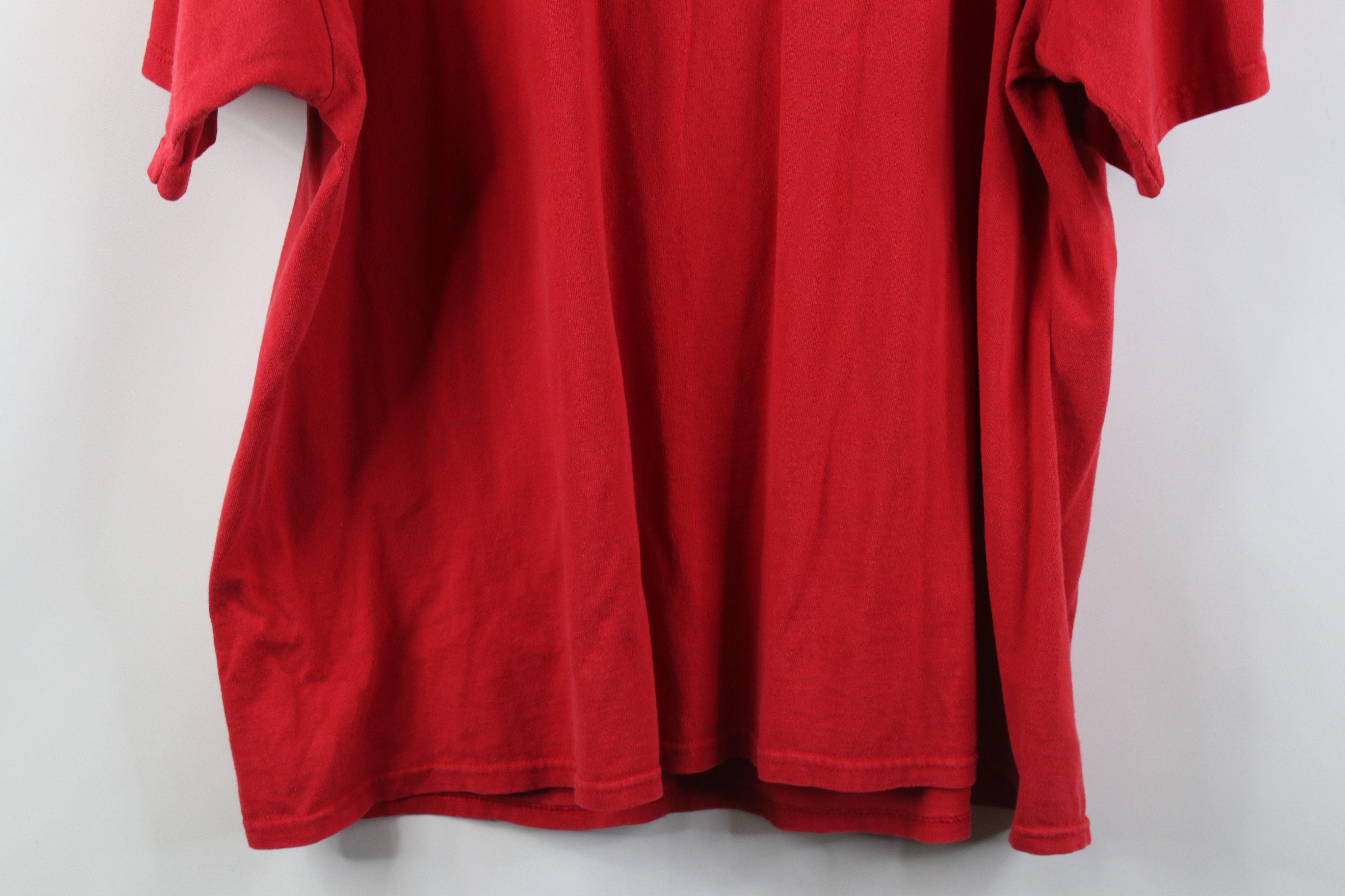 Nike Vintage Nike Spell Out Rubber Box Logo T-Shirt Red Cotton Size US XXL / EU 58 / 5 - 14 Thumbnail