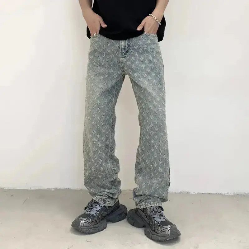 Japanese Brand Streetwear Design Cross Straight Jeans Pants y2k Size US 30 / EU 46 - 5 Thumbnail