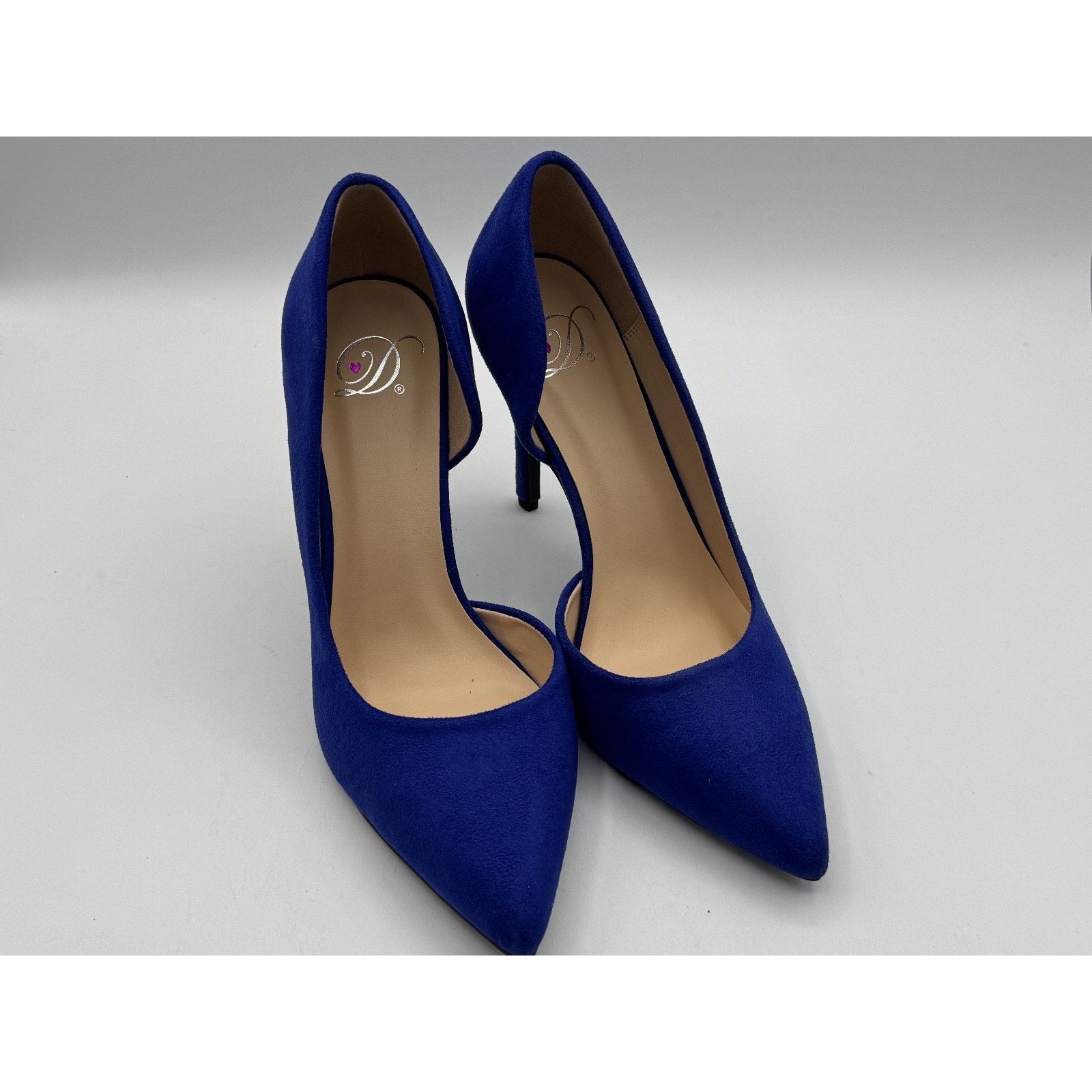 Other My Delicious Shoes Women’s Stephanie Blue Faux Suede Pumps Size US 7 / IT 37 - 2 Thumbnail