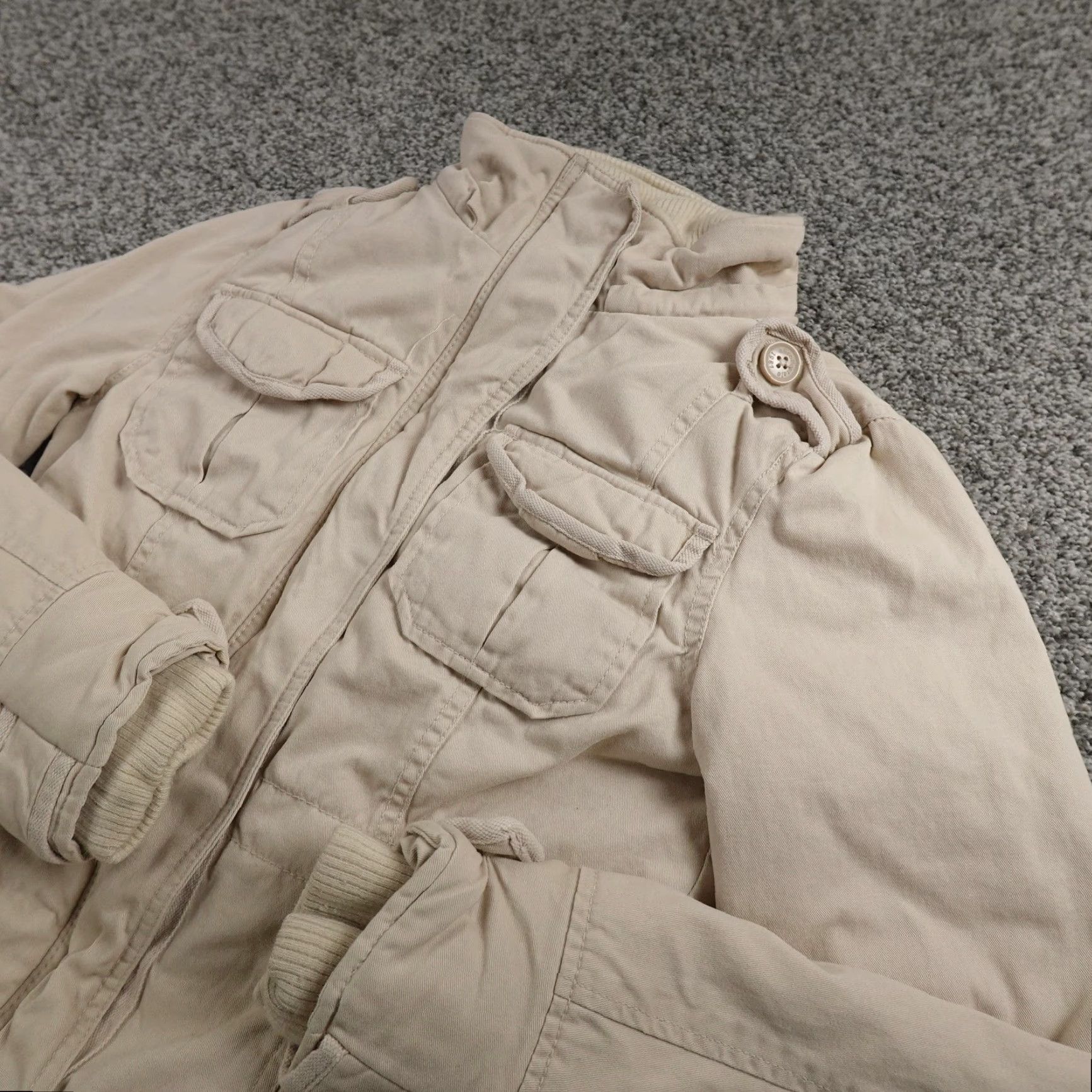 Aeropostale VTG Aeropostale Jacket Womens XS Beige Faux Fur Lined Parka Winter Coat Y2K Size XS / US 0-2 / IT 36-38 - 2 Thumbnail