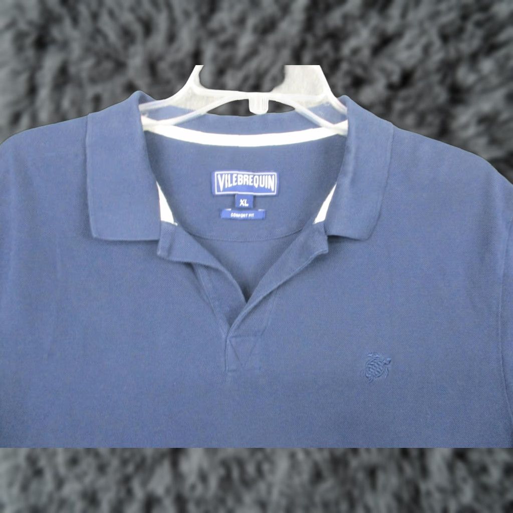 Vilebrequin Vilebrequin Polo Shirt Mens XL Navy Blue Comfort Fit Embroidered Turtle Casual Classic Shirt Size US XL / EU 56 / 4 - 1 Thumbnail