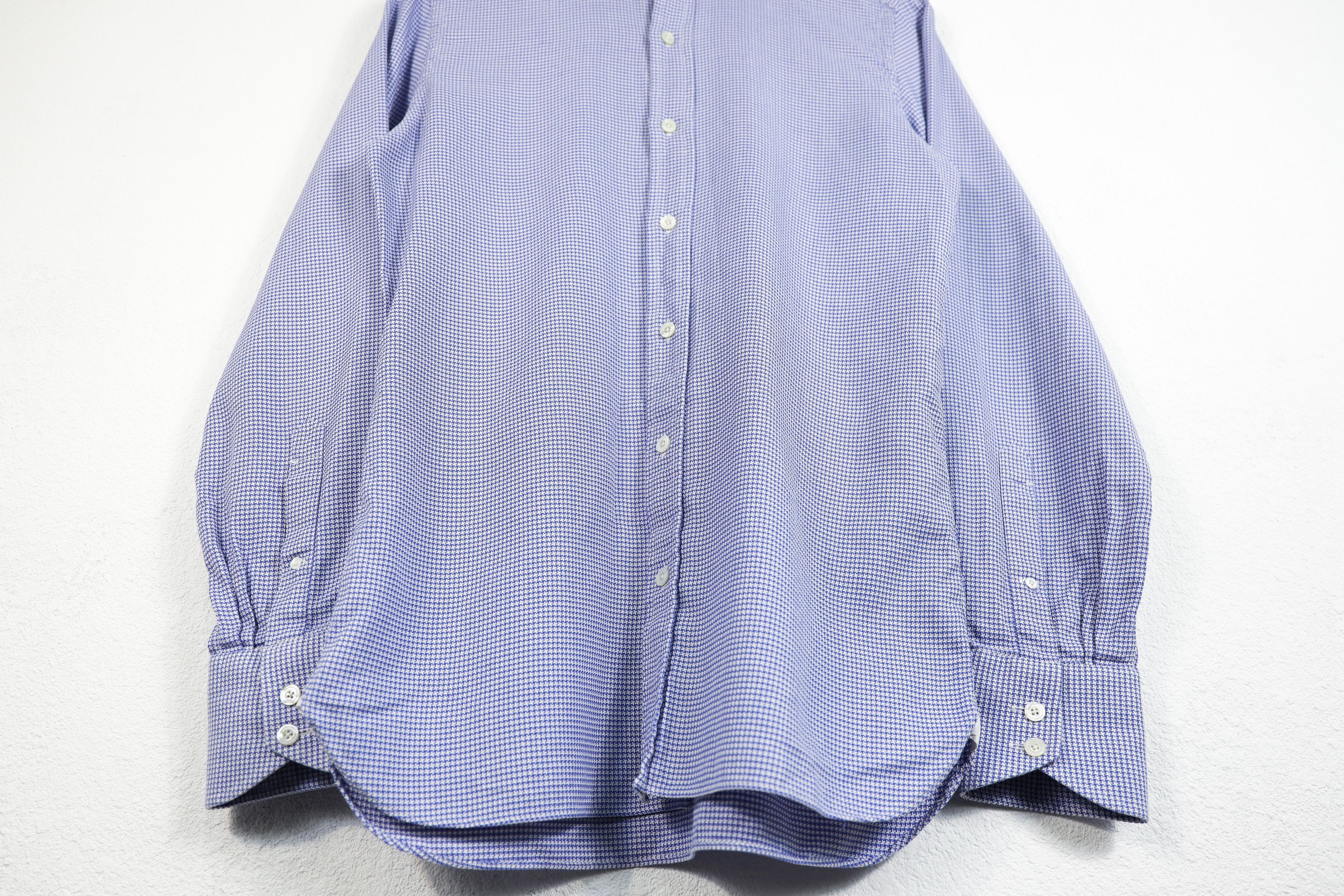 Tom Ford Tom Ford Blue White Knit Cotton Dress Formal Shirt 39 Size US M / EU 48-50 / 2 - 3 Thumbnail