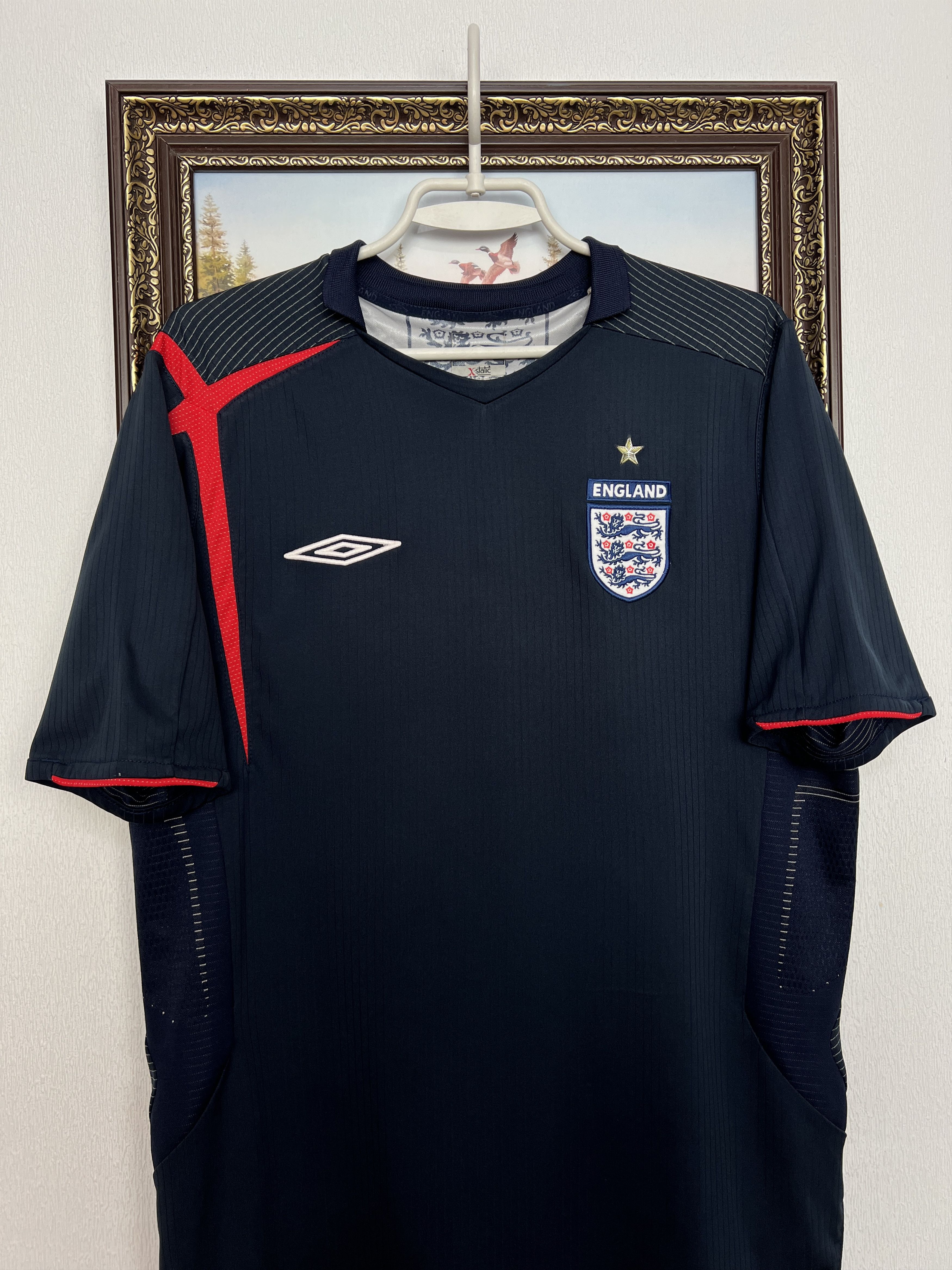 Umbro England Third football shirt 2005 Soccer Umbri Jersey Trikot Size US L / EU 52-54 / 3 - 2 Thumbnail