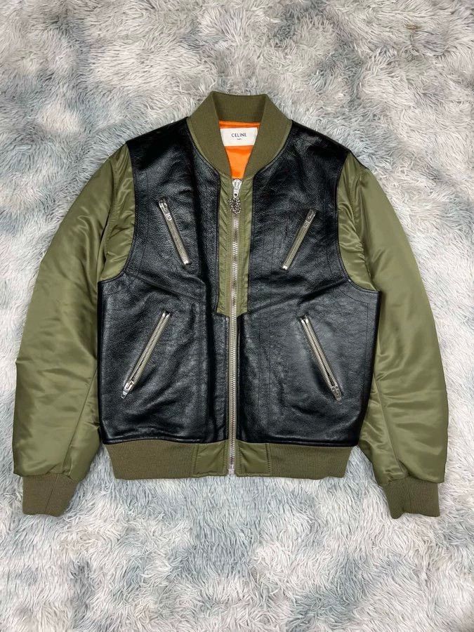 Celine celine green color-blocked ma1 jacket Size US L / EU 52-54 / 3 - 7 Thumbnail