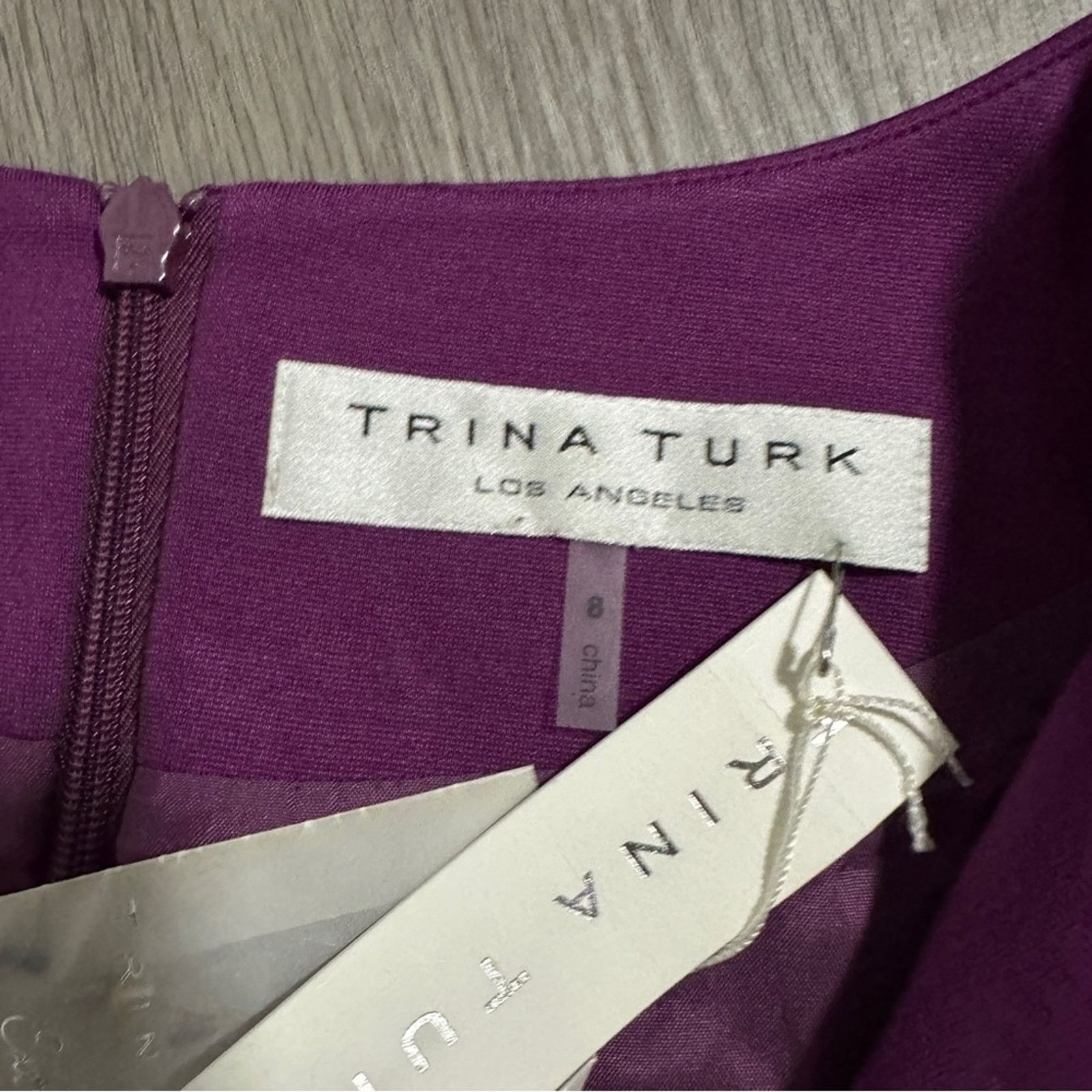 Trina Turk Trina Turk Purple Embellished Short Sleeve Midi Dress Size M / US 6-8 / IT 42-44 - 5 Thumbnail