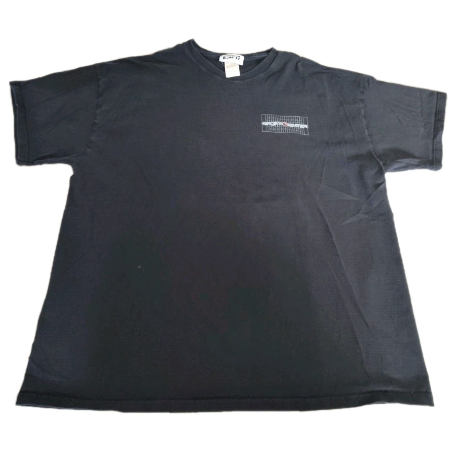 Spell VINTAGE ESPN Men's T-Shirt 2XL Black Short Sleeve Crew Neck Sports Logo Classic Tee Size US XXL / EU 58 / 5 - 2 Thumbnail