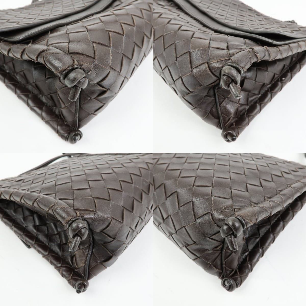 Bottega Veneta Bottega Veneta Intrecciato Lambskin Crossbody Bag Brown Size ONE SIZE - 5 Thumbnail