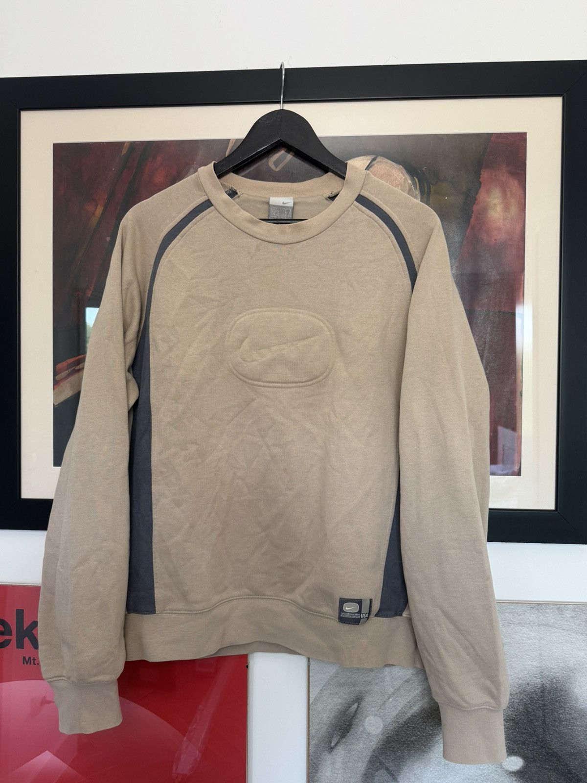 Nike Nike Vintage Center Swoosh Beige Travis Scott Cw Y2k Hype Size US M / EU 48-50 / 2 - 1 Thumbnail