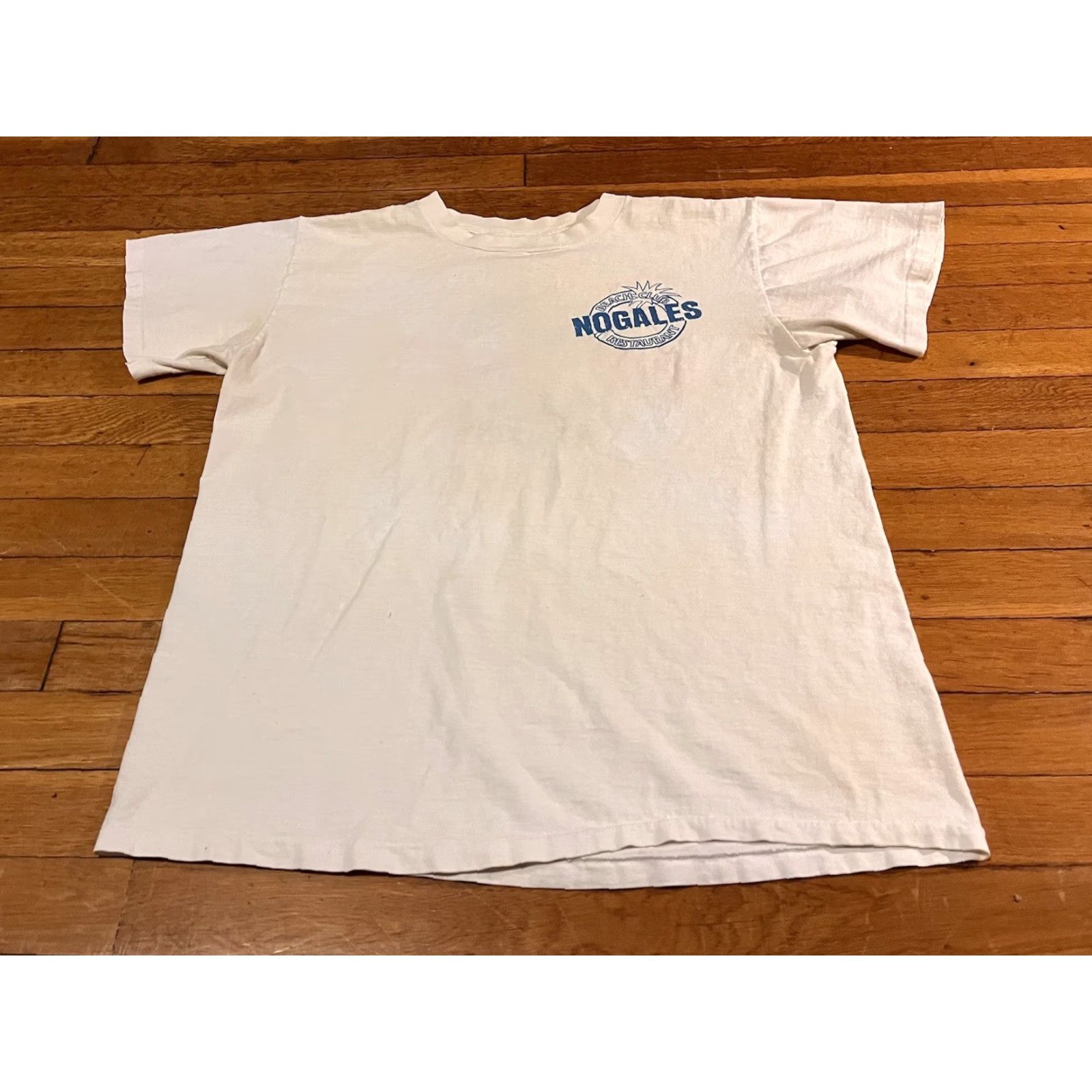 Vintage VINTAGE Nogales Beach Club Arizona Shirt Men’s Large White Double-Sided 90s T-Shirt Size US L / EU 52-54 / 3 - 3 Thumbnail