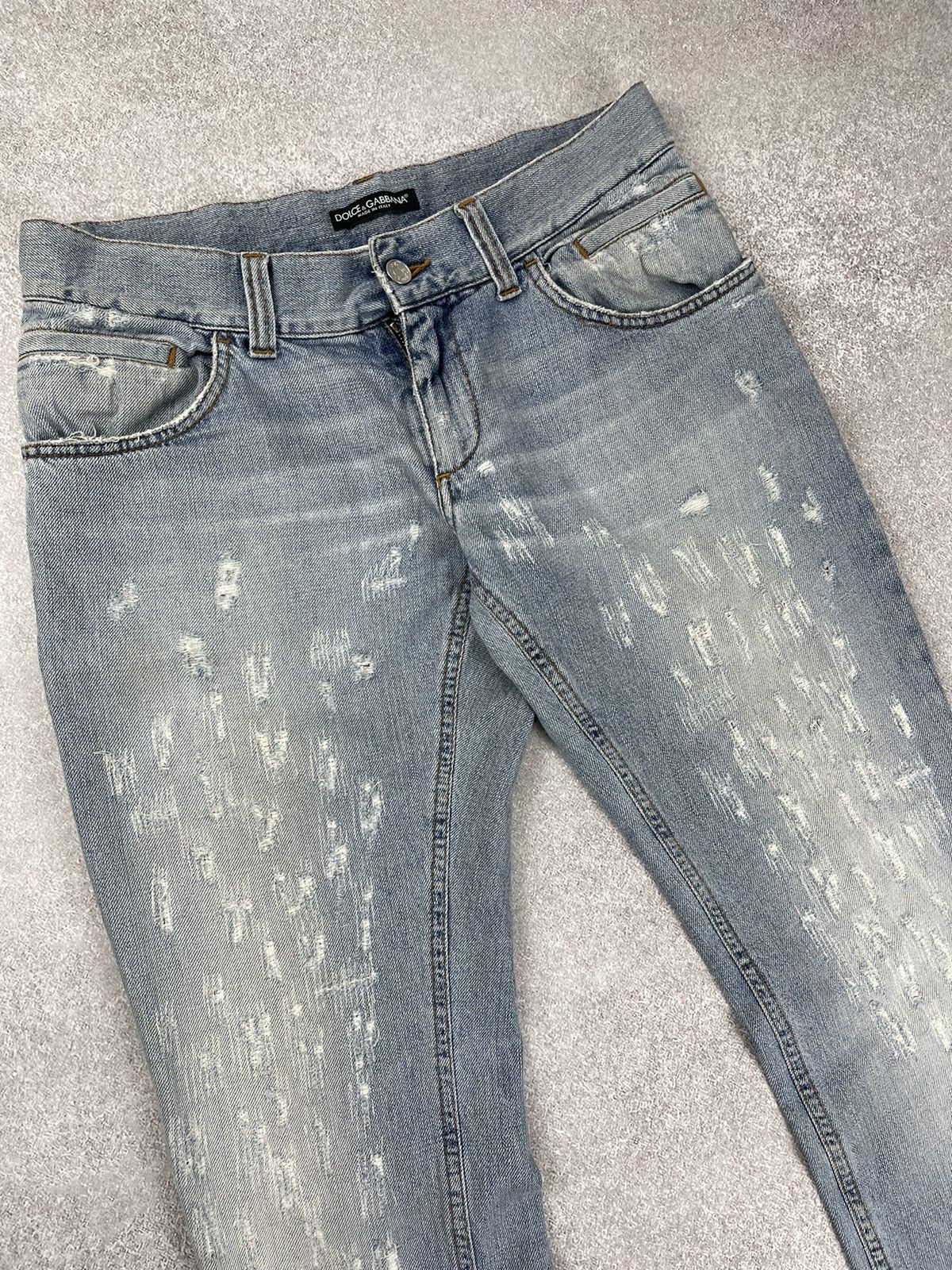 Dolce & Gabbana Vintage Dolce & Gabbana Distressed Denim Cropped Jeans Size US 31 - 3 Thumbnail
