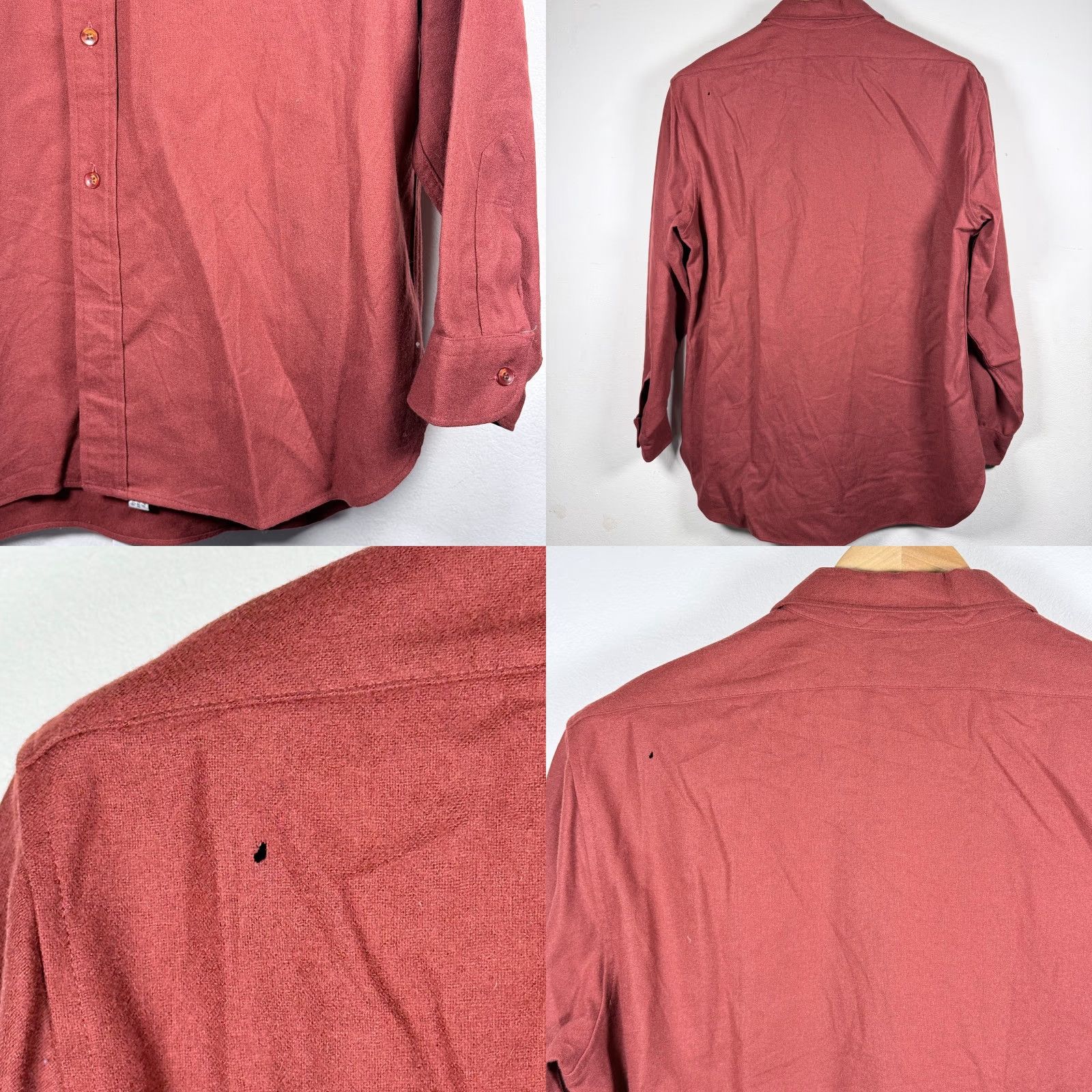 Pendleton VINTAGE Pendleton Shirt Red XL Wool Button-Up Long Sleeve Men USA Made Flaws Size US XL / EU 56 / 4 - 8 Thumbnail
