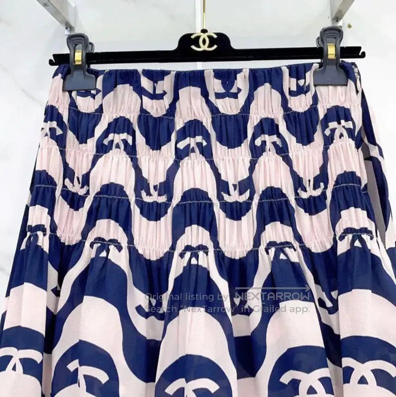 Chanel Chanel Pleated Pink Silk Blend Mini Skirt . Size 23" - 5 Thumbnail