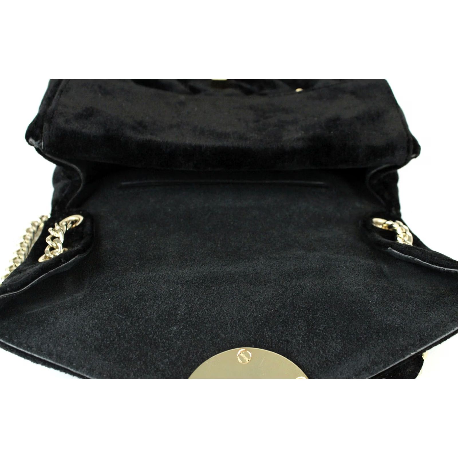 Sandro Sandro Yza Bag Womens ONE SIZE Velvet Studded Quilted Gold Buckle Chain Strap Size ONE SIZE - 5 Thumbnail